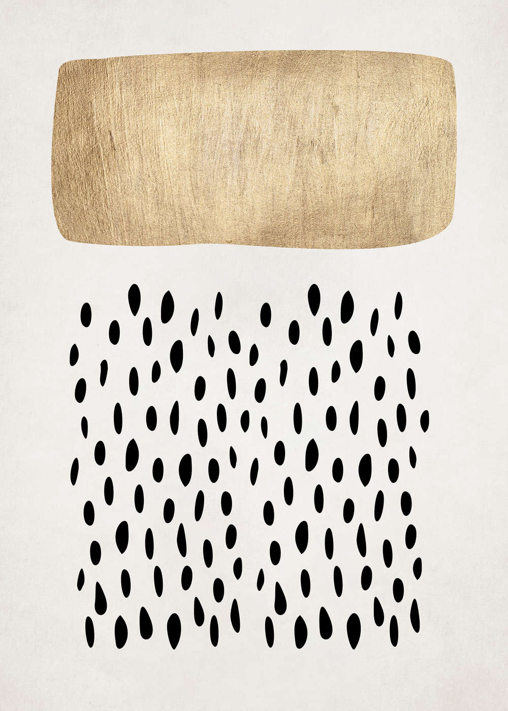             Gold Fototapete mit modernem Dots Design
        