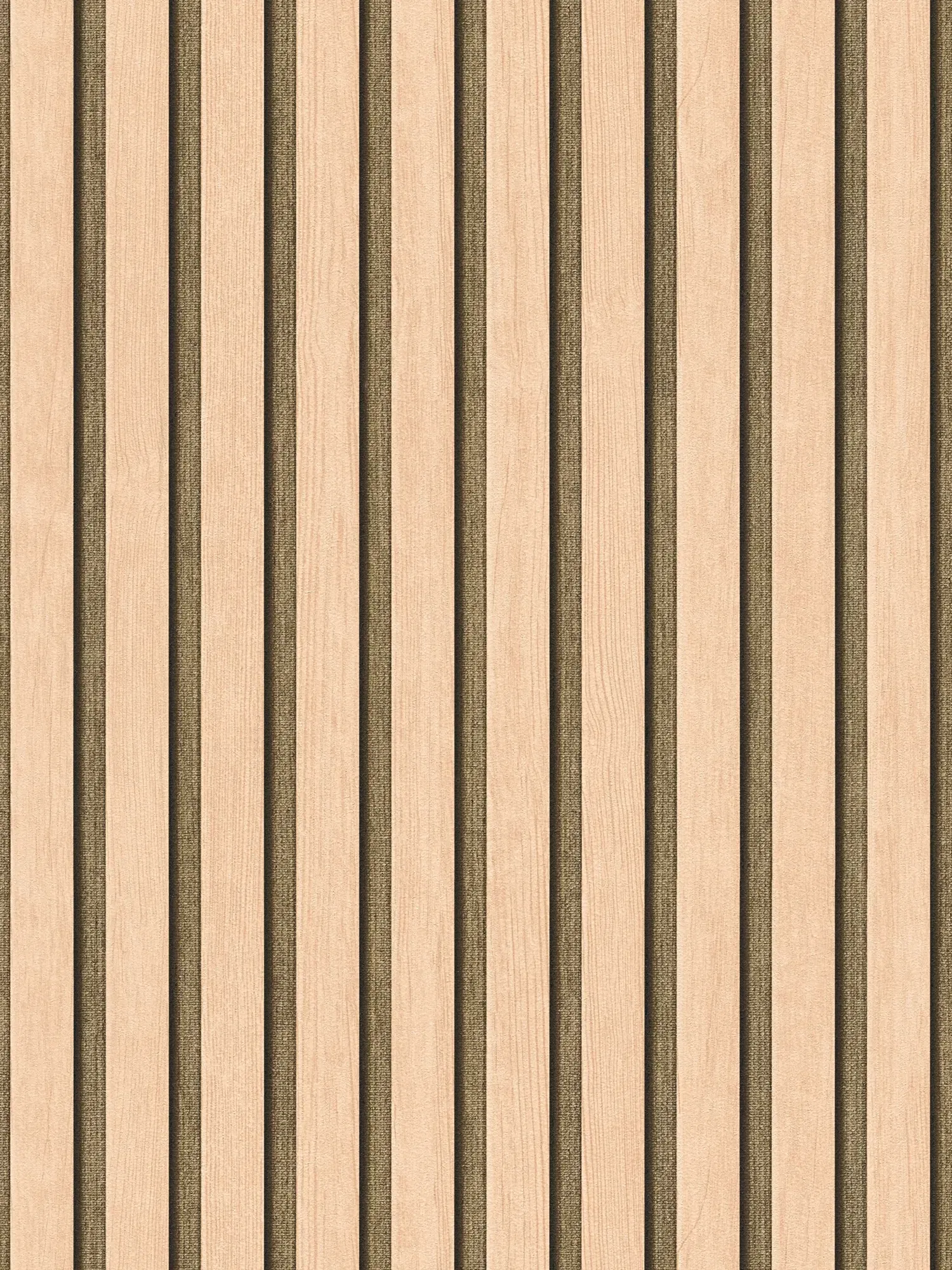 Akustikpaneele Vliestapete mit dezenten Glanzeffekten – Beige, Gold