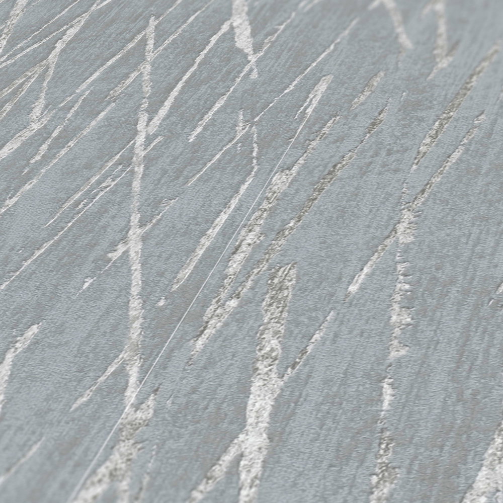             Vliestapete mit Naturdesign und Metallic Effekt – Grau, Metallic
        