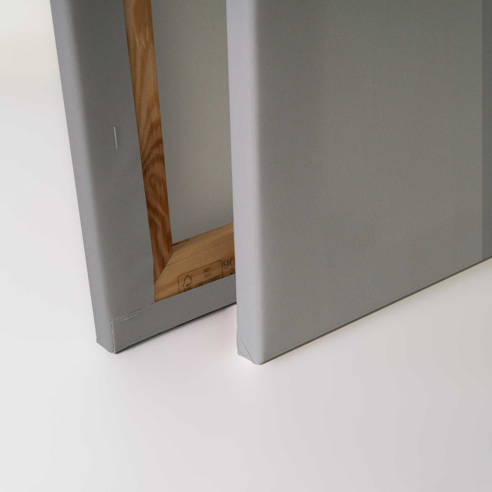             Behind the Wall 1 - 3D Leinwandbild Stahlgrau mit minimalistischem Design – 0,90 m x 0,60 m
        