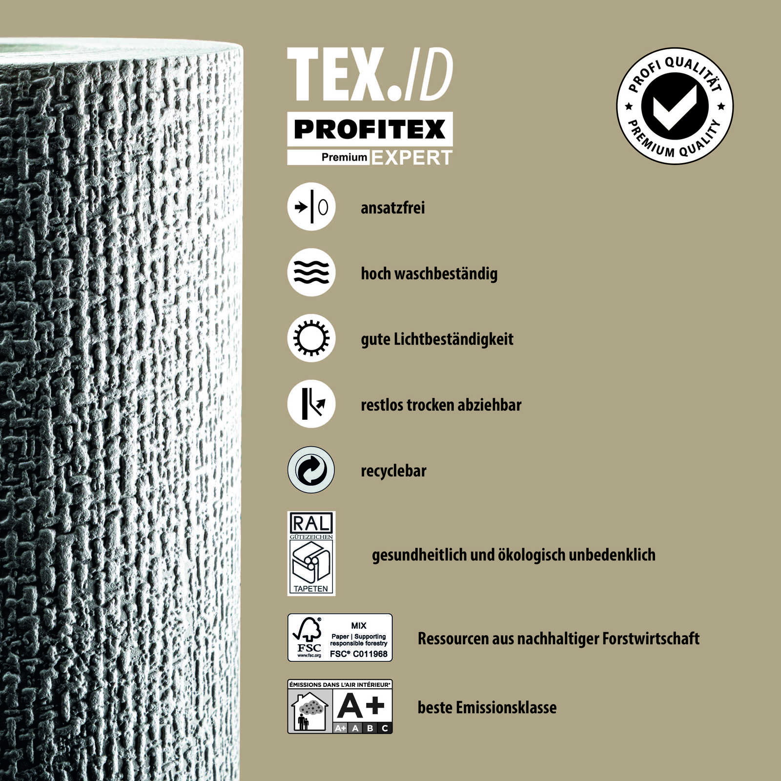 textured, Roll, Papier, Wandverkleidung, neutrales-beige