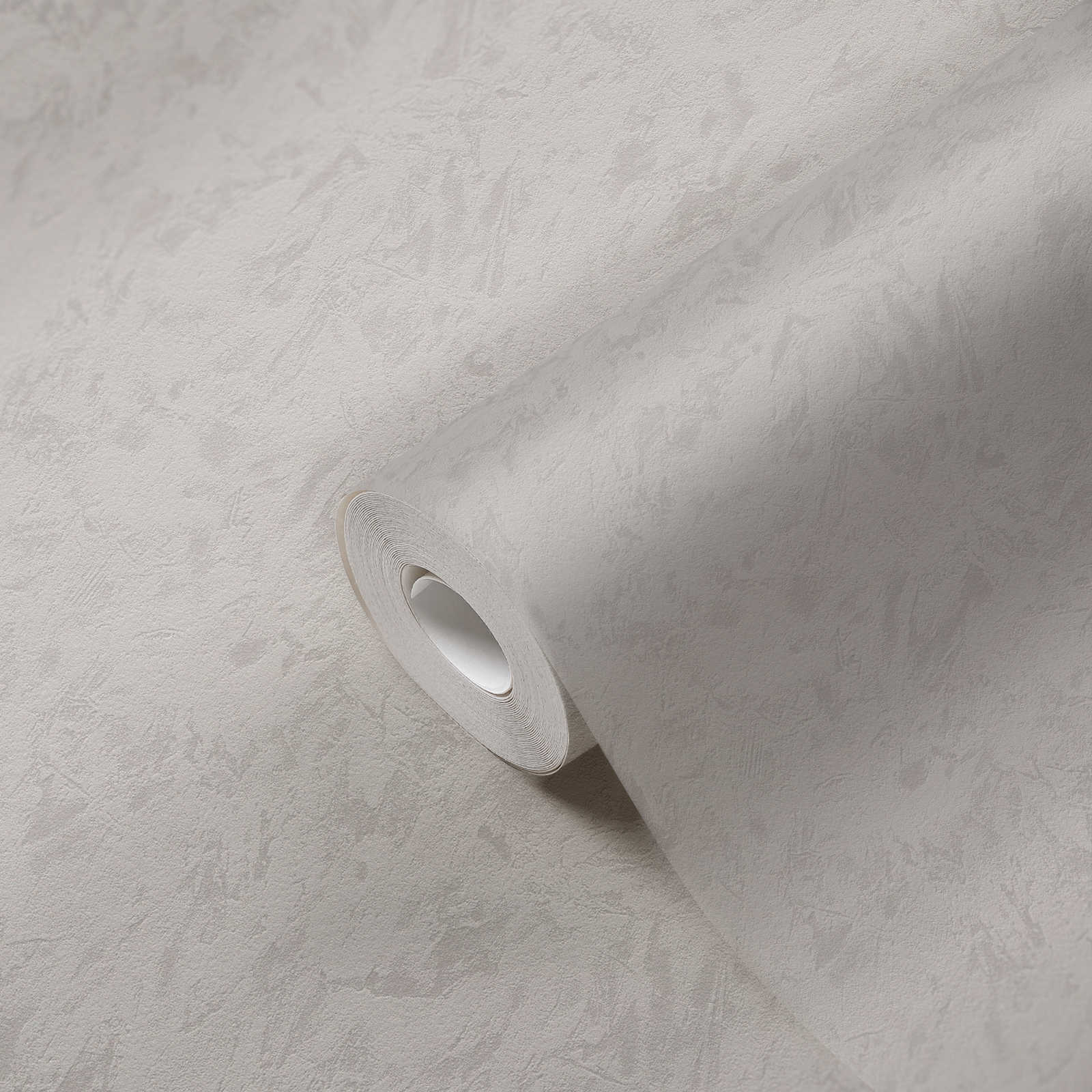             Einfarbige Tapete mit Wischputz-Optik – Beige, Braun
        