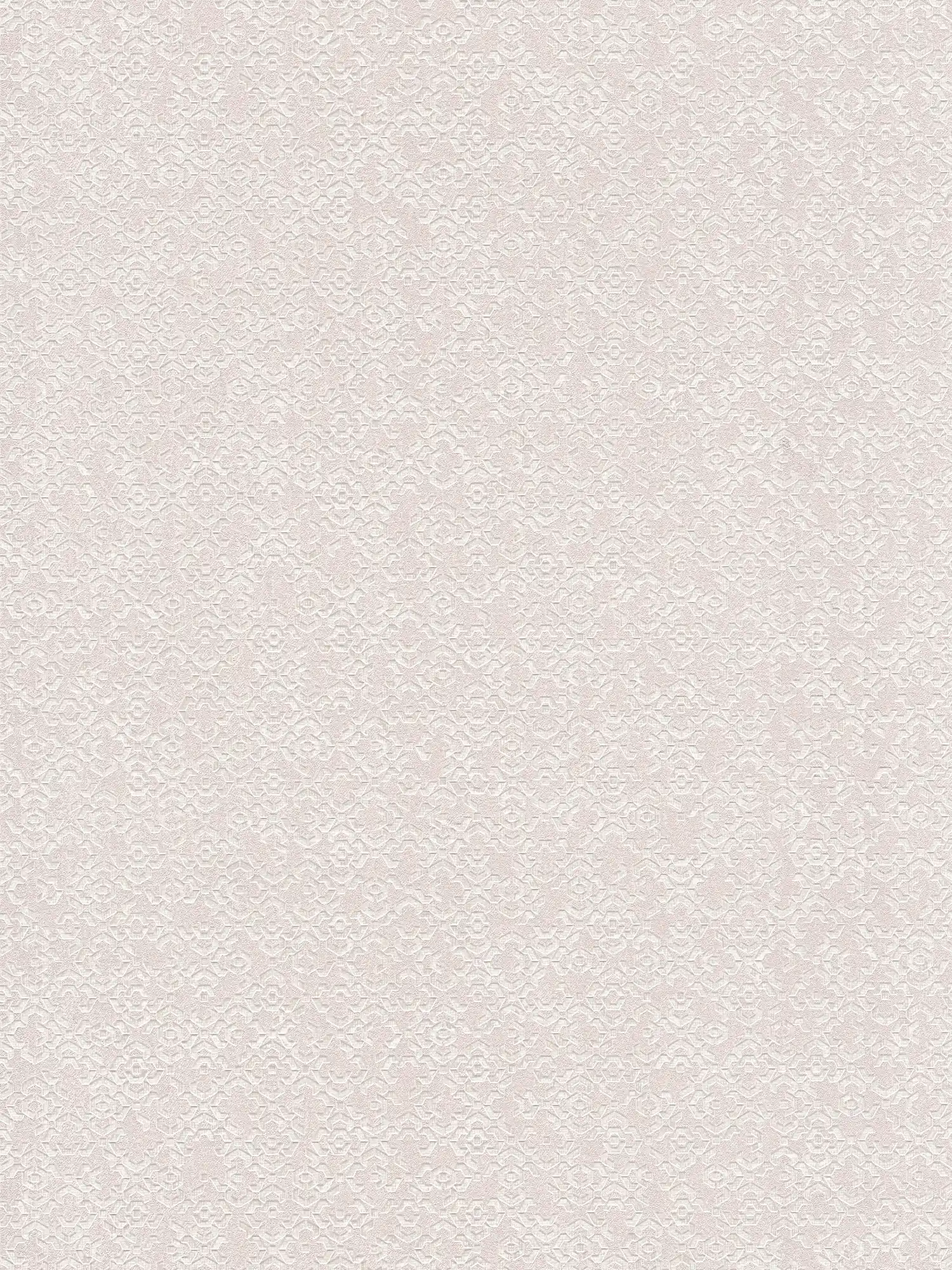         3D-structuurbehang met metaaleffect - crème, metallic, wit
    