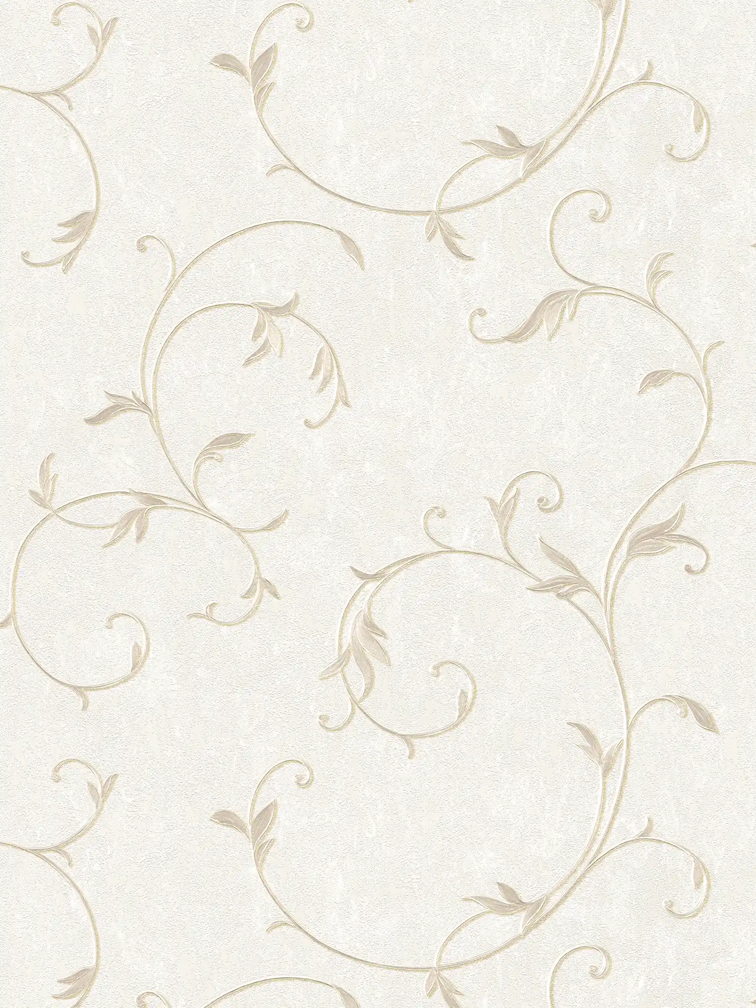         Vliesbehang in gipslook met gouden rankenpatroon - beige, crème, goud
    