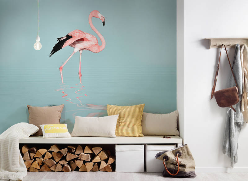 Flamingo, Wandmotiv, Wandbild, Wohnzimmerwand, Möbel-Highlights