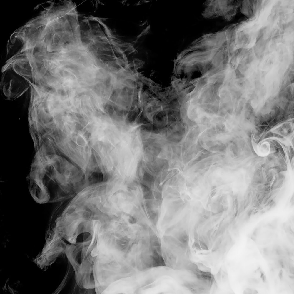             Modern Art Fototapete – Abstraktes Nebelmotiv mit 3D Wirkung – Schwarz, Weiß
        