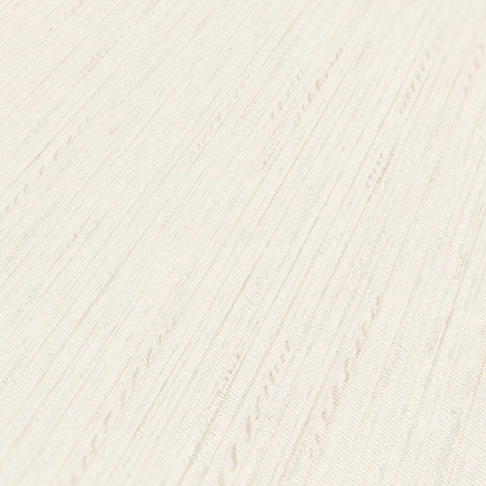 Retro Tapete mit dezentem Muster in Gewebetextur – Creme