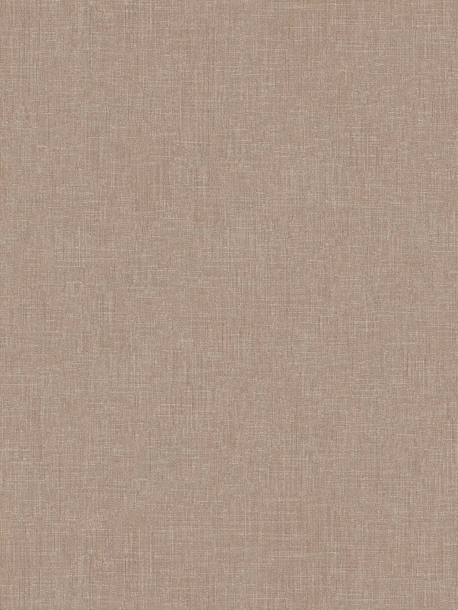        Linen optics wallpaper brown mottled with textile structure
    