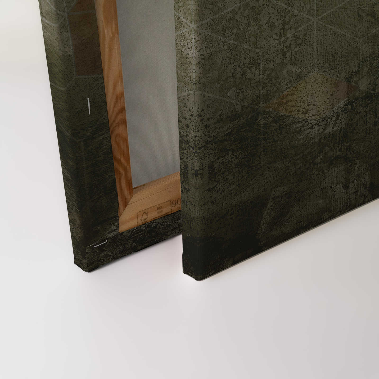 Leinwandbild quadratische Muster mit 3D Effekt – 0,90 m x 0,60 m