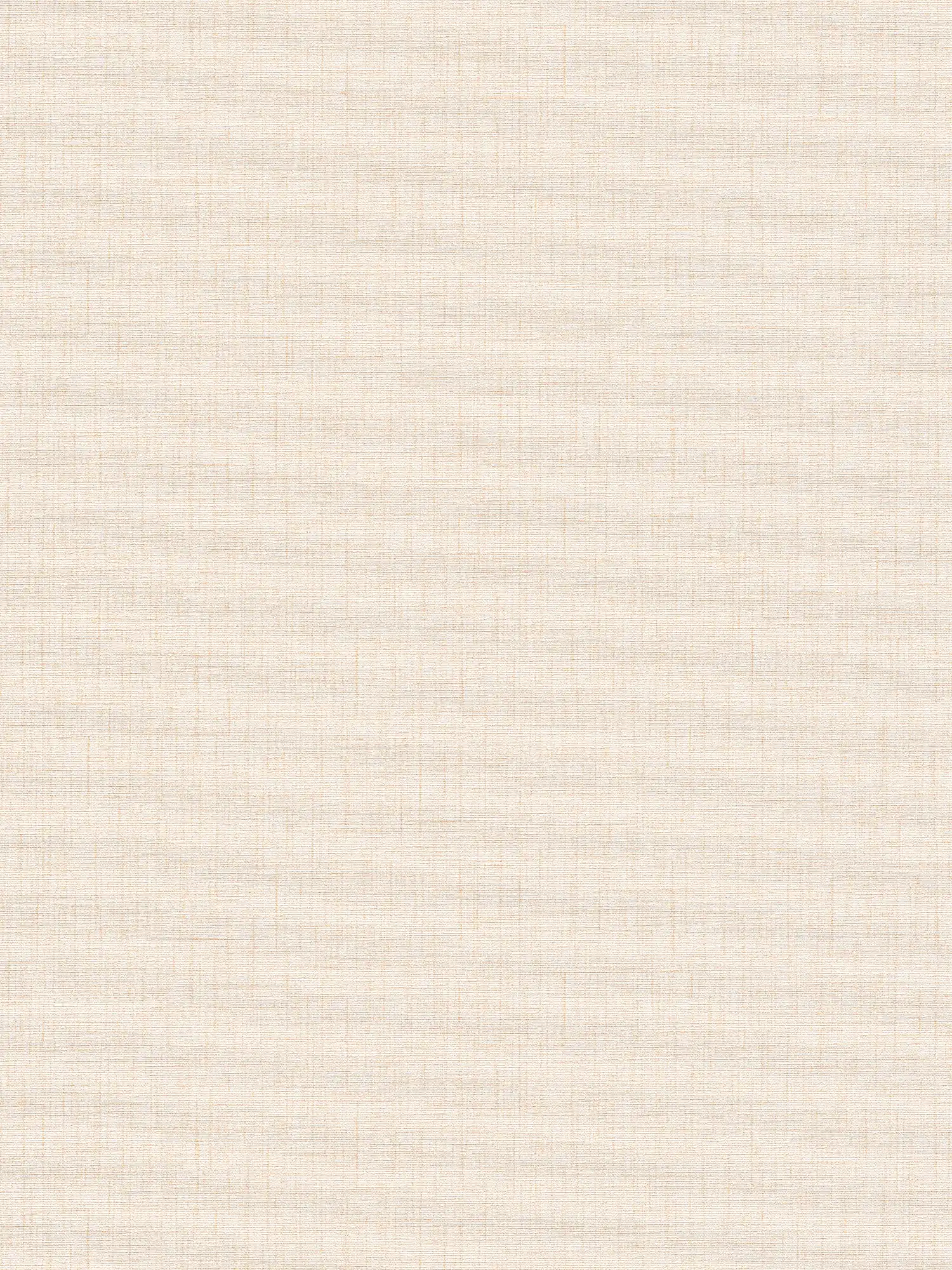 Melange plain wallpaper with linen look & structure - beige, yellow