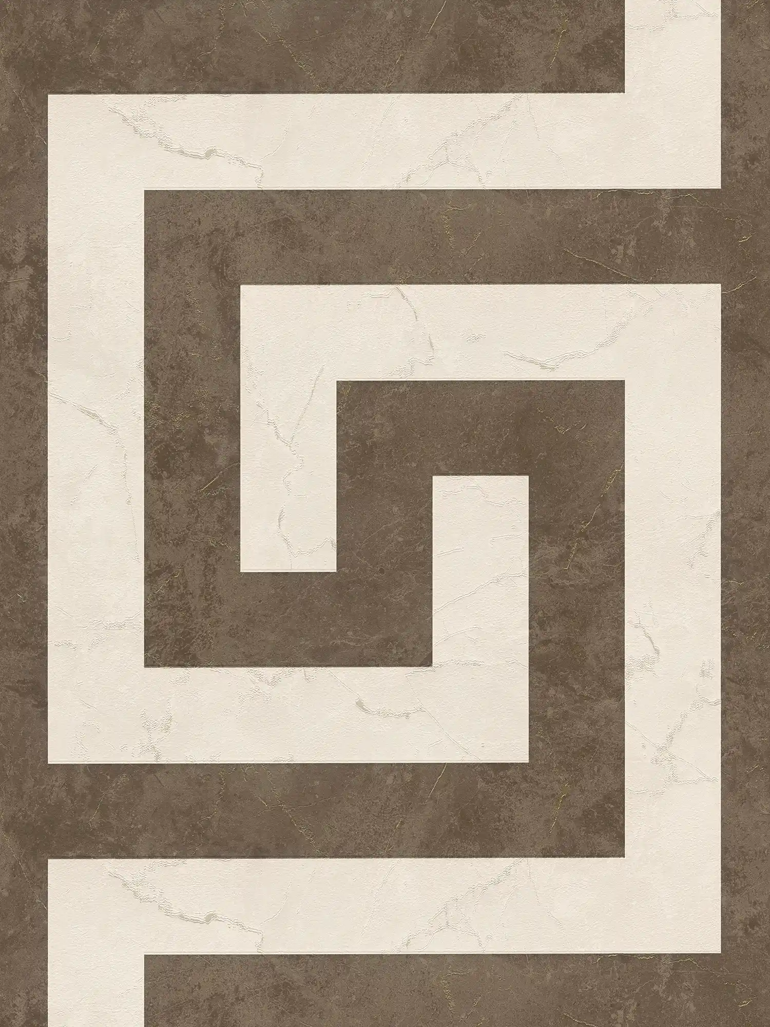         VERSACE non-woven wallpaper with modern marble graphic pattern matt, partly glossy slightly textured - brown, cream, grey
    