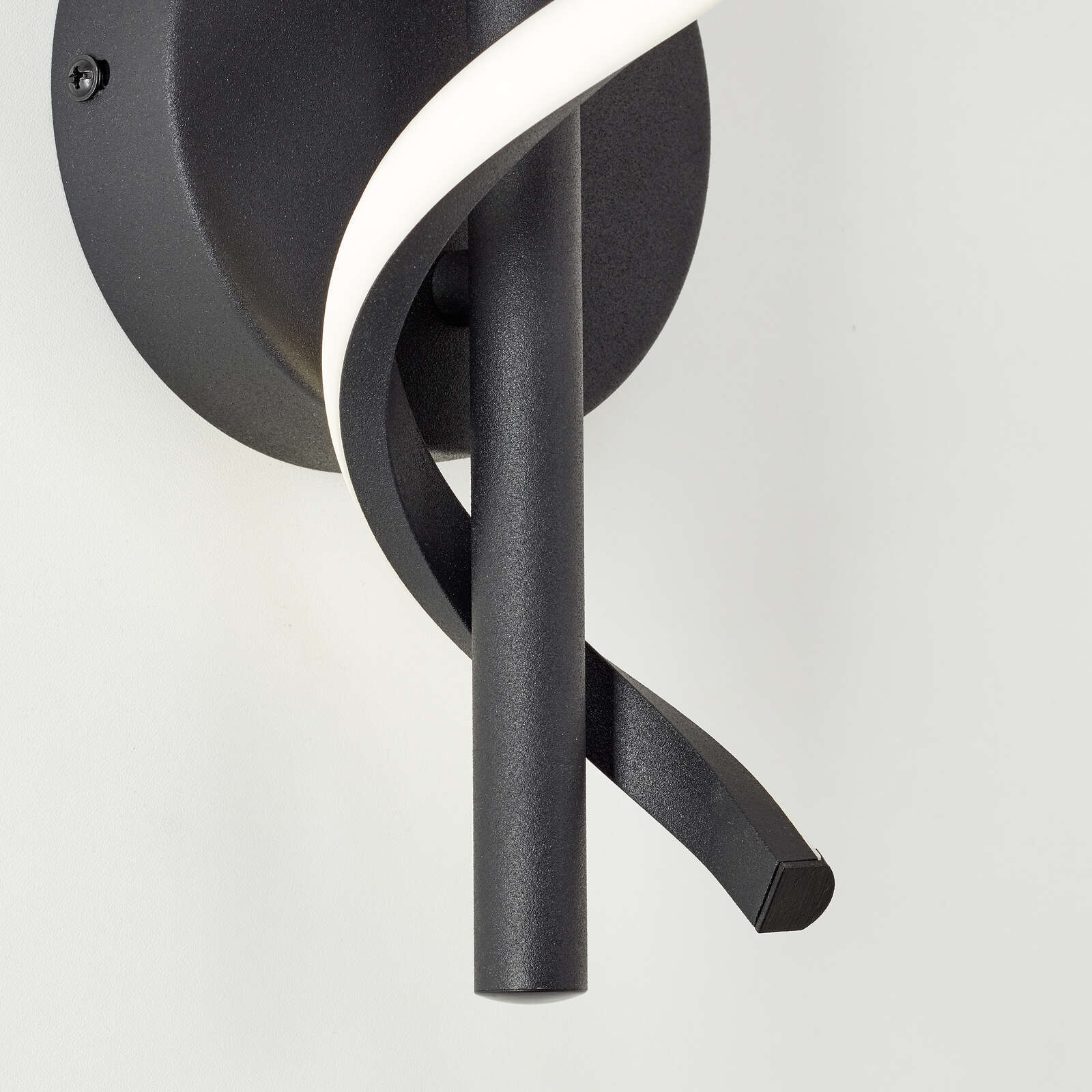 Moderne LED-Wandleuchte mit geschwungenem Design - Stilvolle Akzente für Wohnräume 12cm Breite x 30cm Höhe – Schwarz