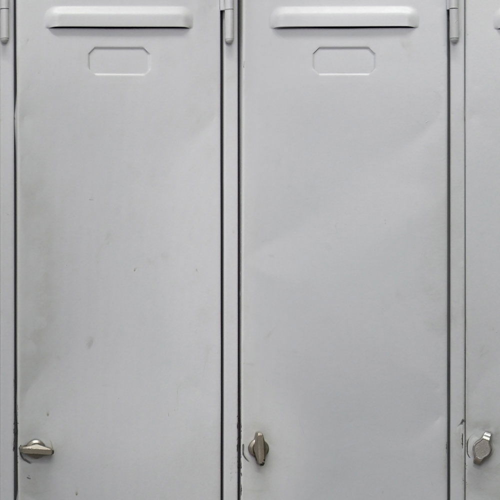             Industrial Style Fototapete Vliestapete – Graue Metallschränke im Loft Design – Grau, Schwarz
        