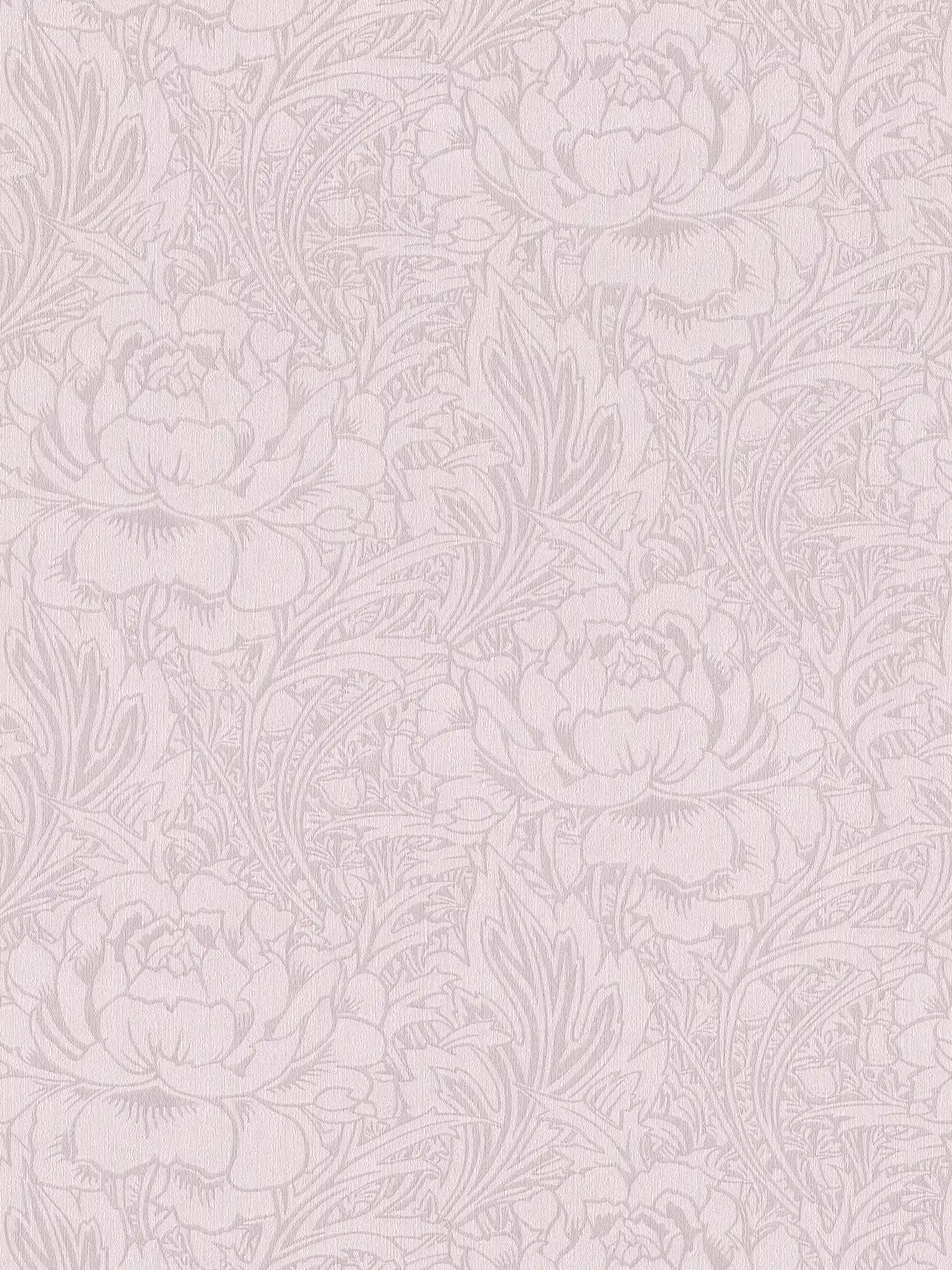         Papier peint floral motif Art nouveau, uni & mat
    