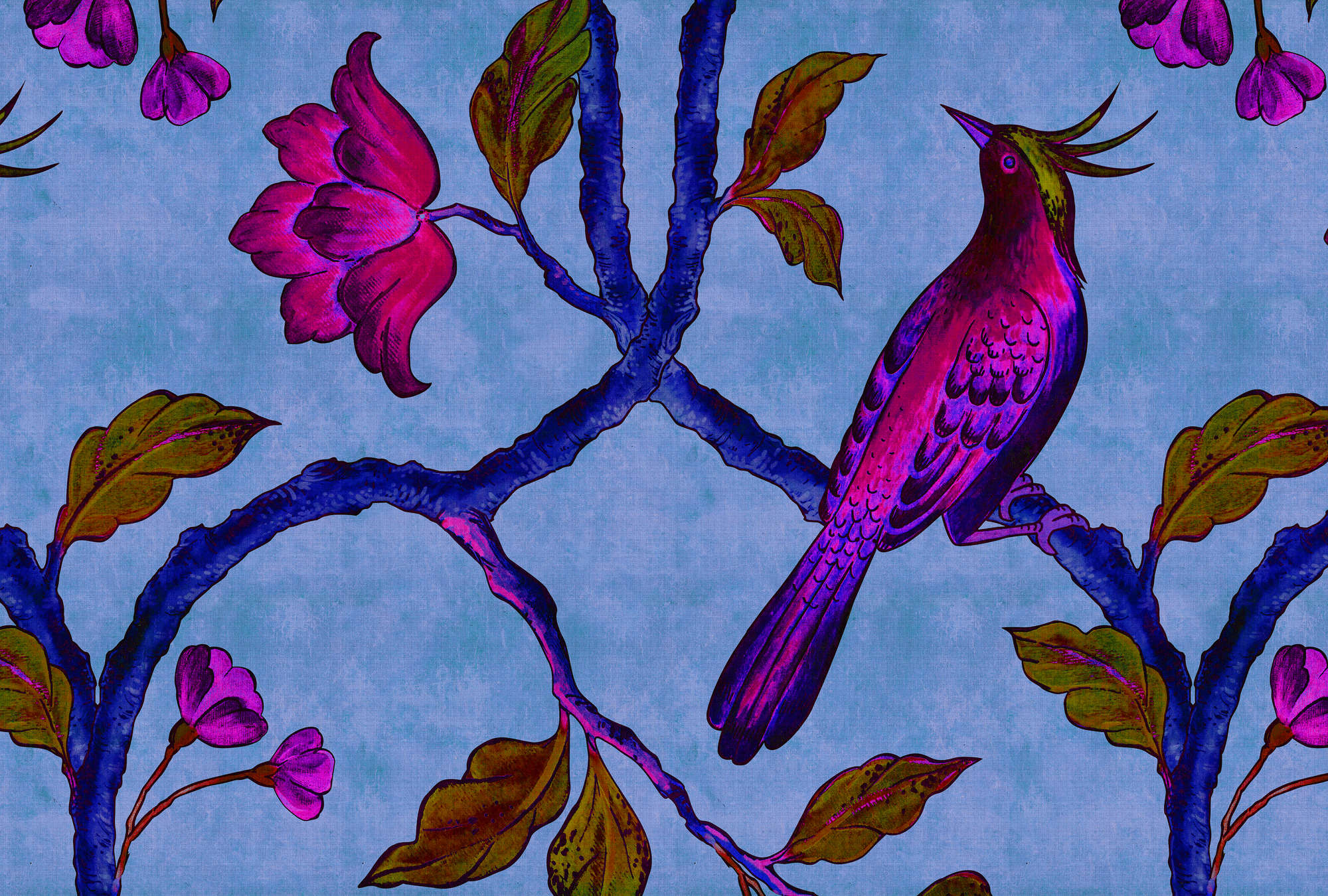 Purpur, Muster, Kunst, Florales Design, Vogel