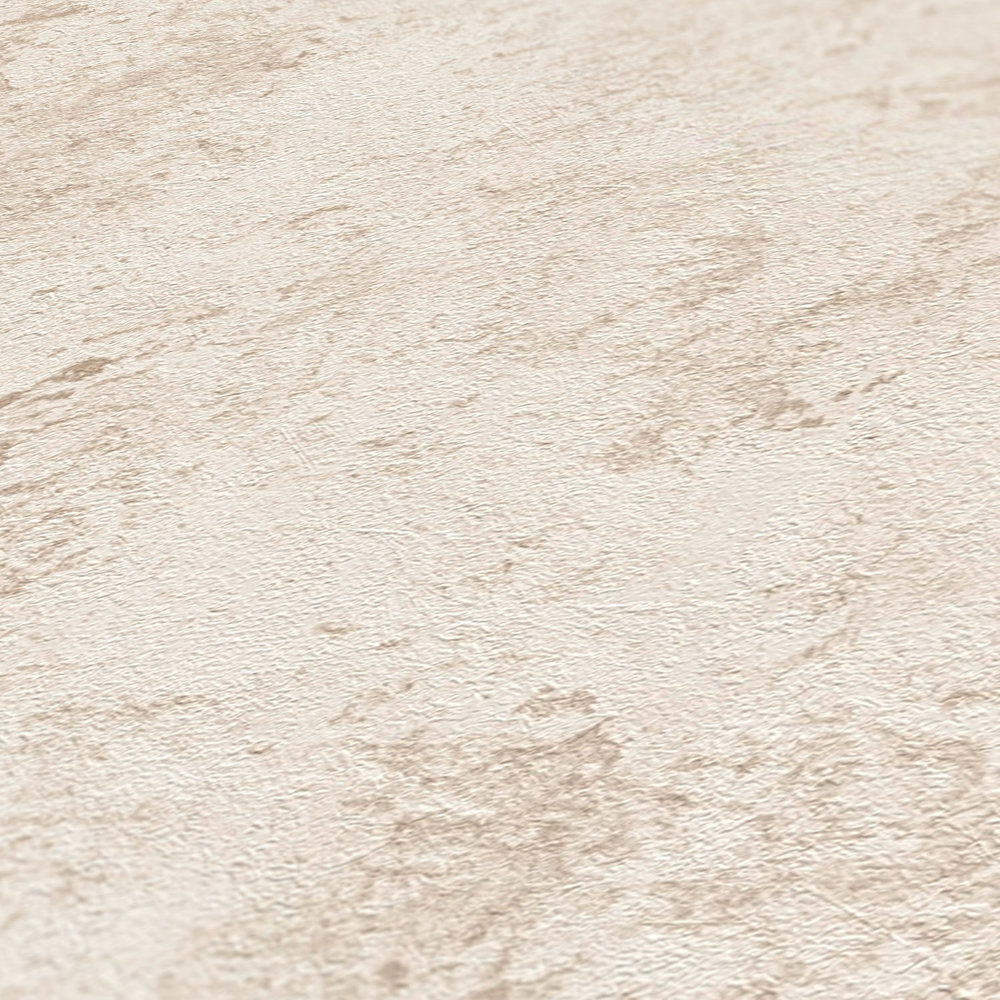             Beige behang met rustiek structuurdesign in gipslook
        