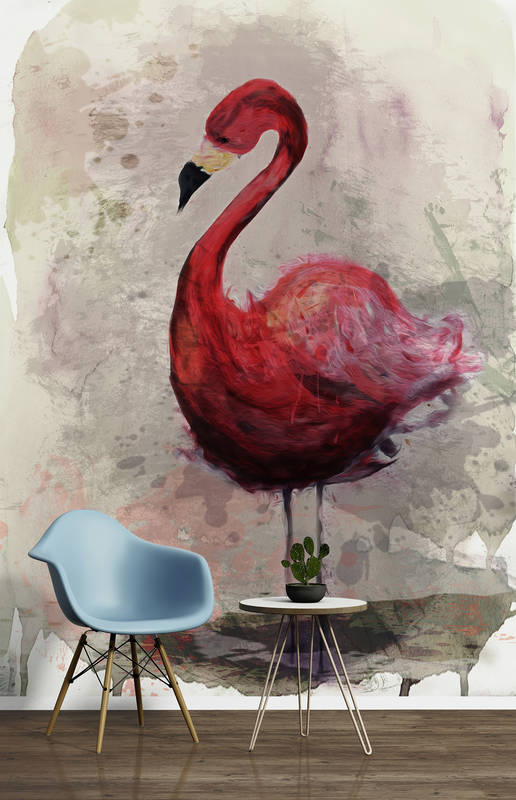 Flamingo, Pink Flamingo, Wandbild, Wanddeko, Dekoratives Bild