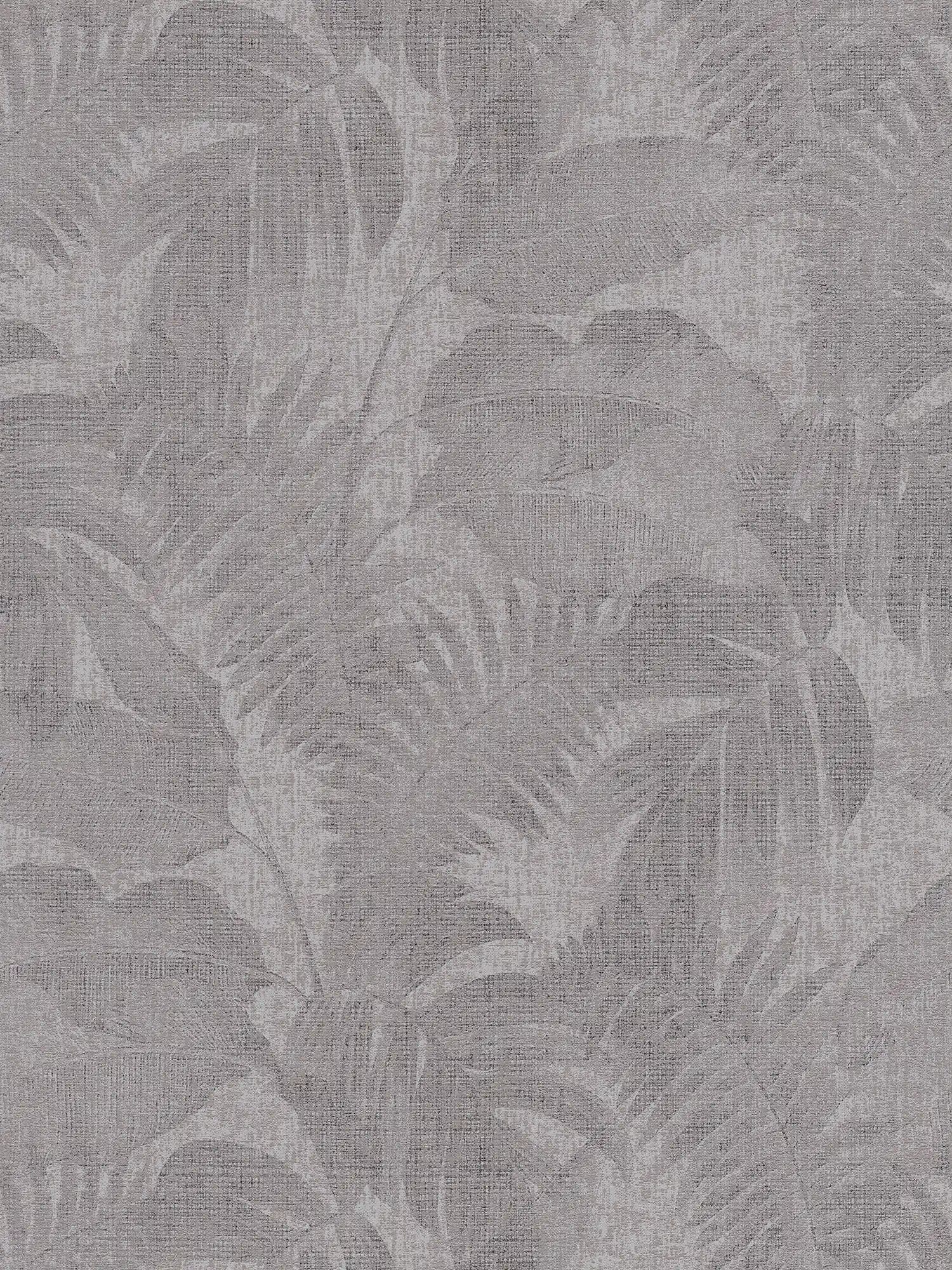         Papier peint boho jungle aspect lin - marron, gris, beige
    