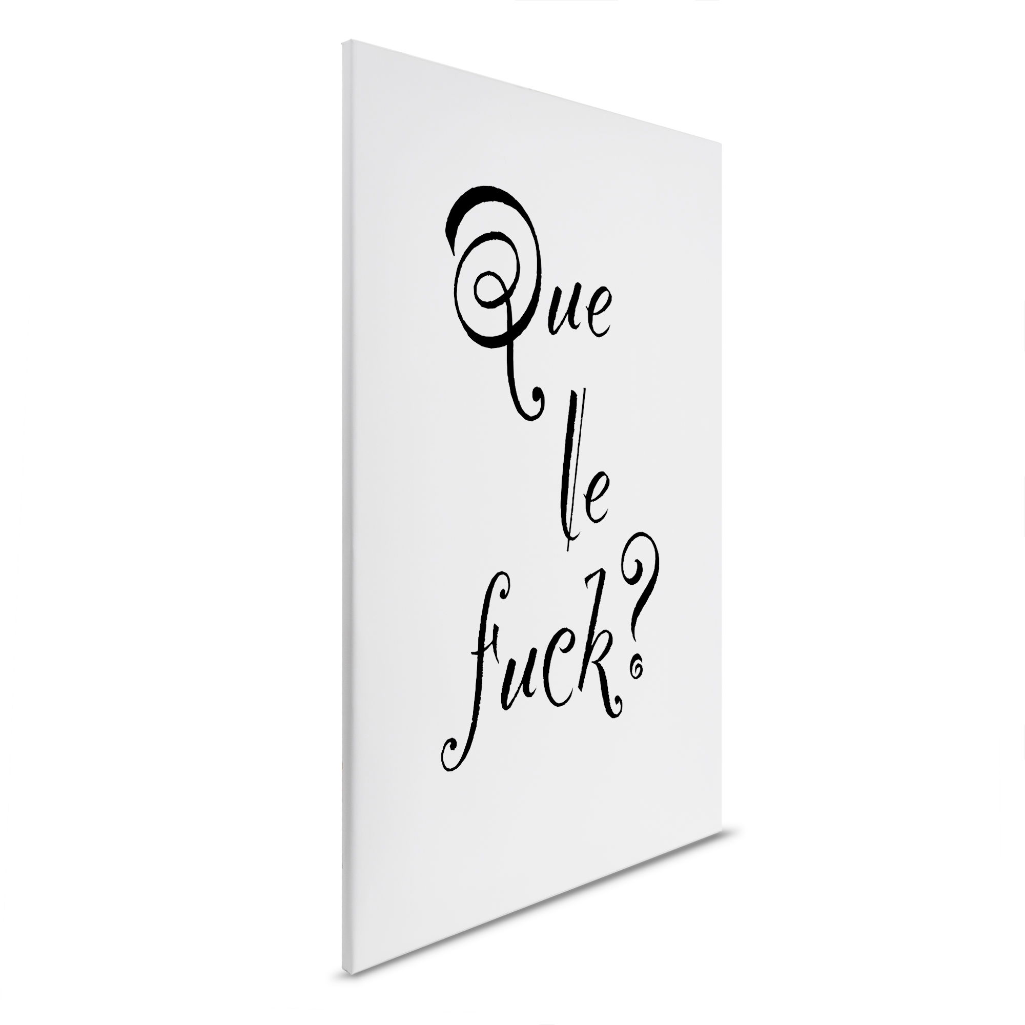         Que le Fuck ? - Toile coquine pour espaces modernes - 30 x 45 cm - Blanc, Noir
    