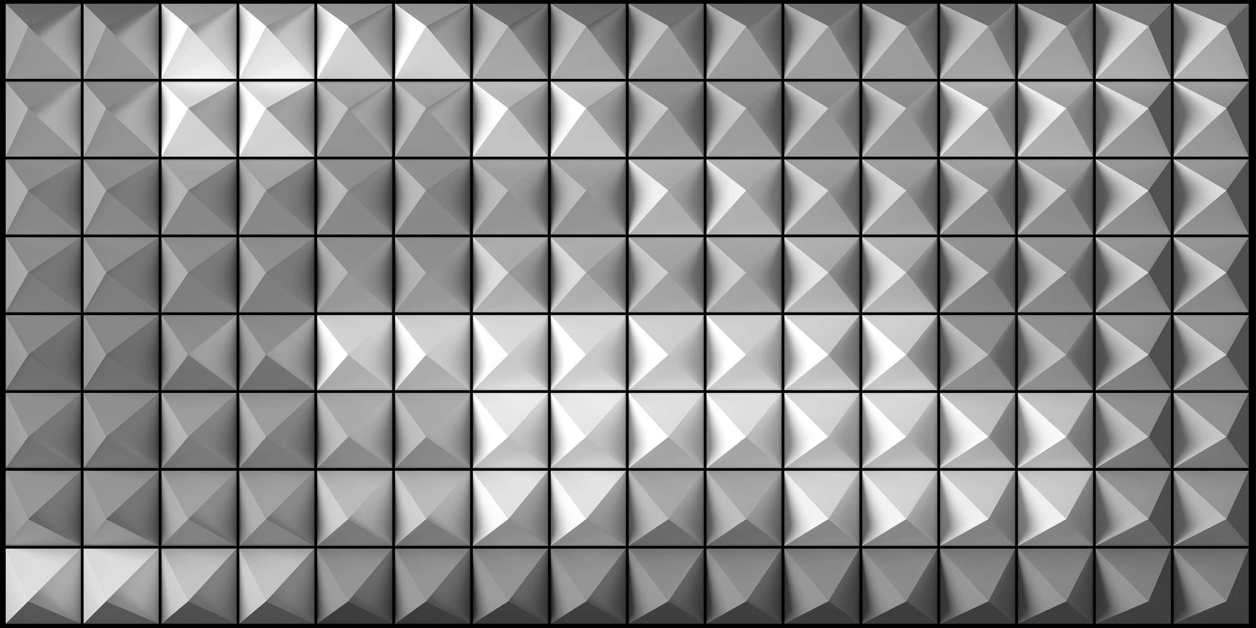             Futuristische 3D Fototapete – Vliestapete mit geometrischem Muster – Grau, Metallics
        