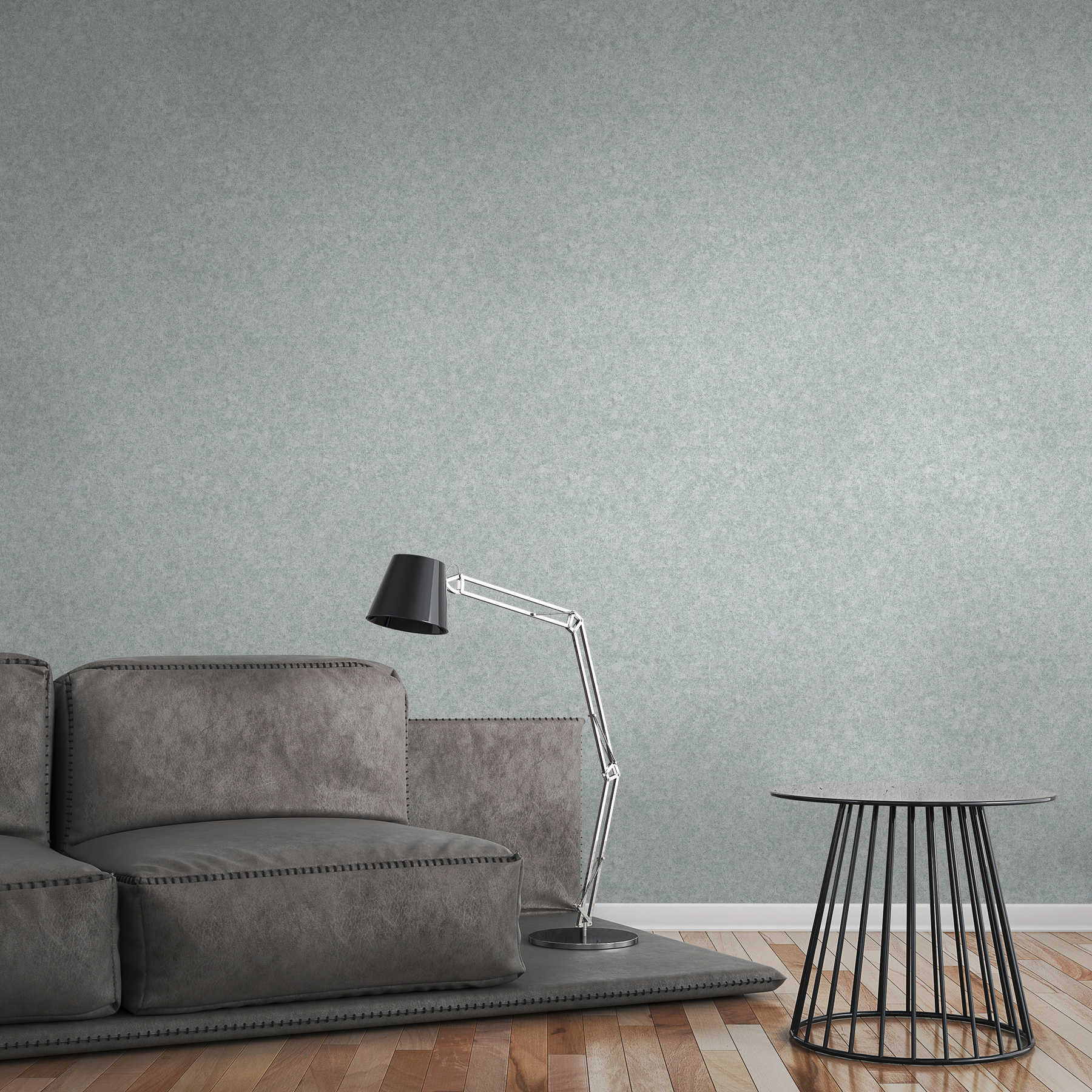             Melierte Tapete Grau mit marmorierter Steinoptik
        