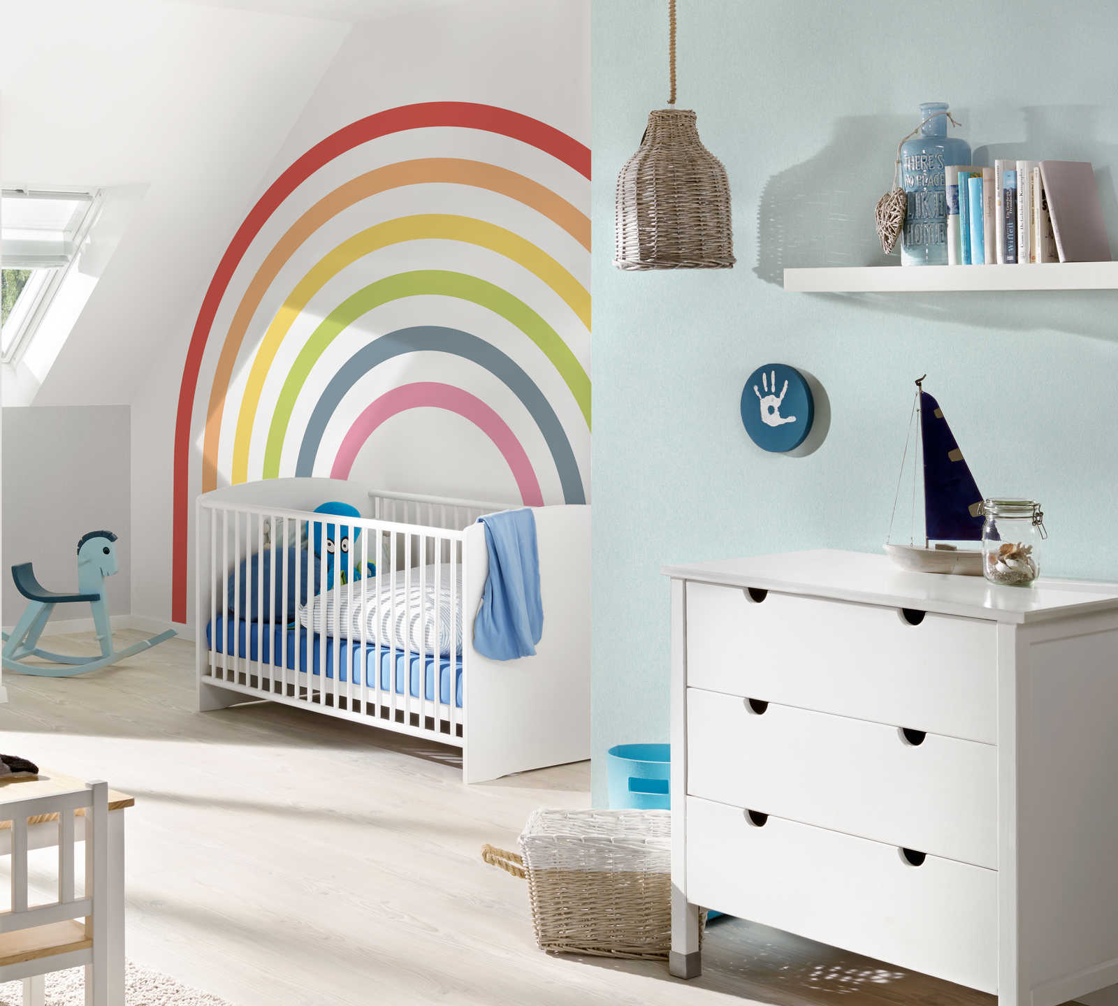             Fototapete Kinderzimmer Regenbogen in bunten Farben
        
