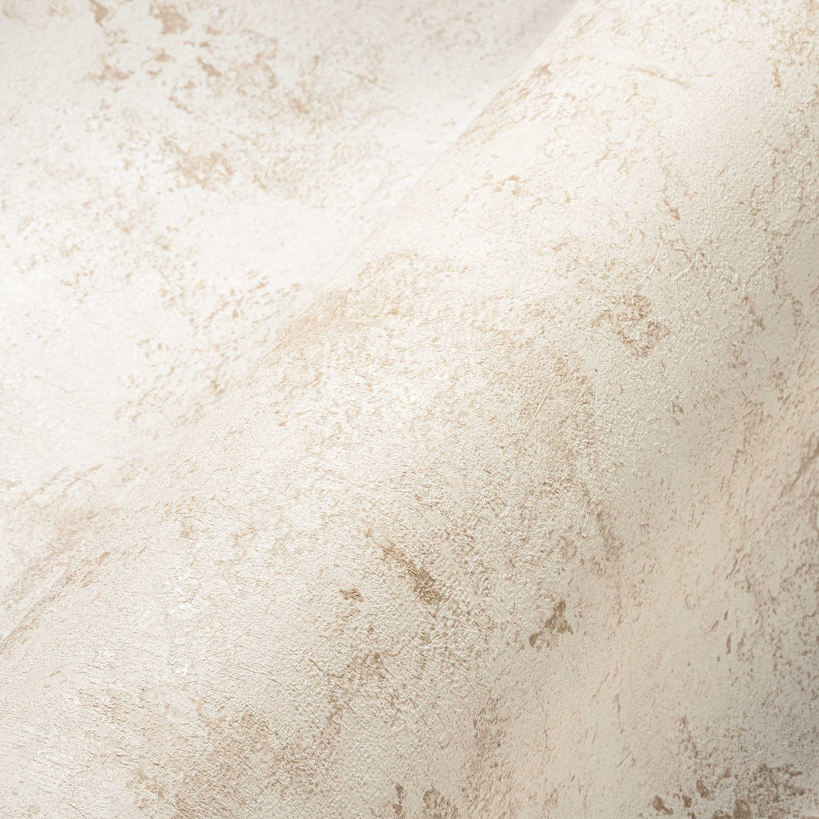             Beige behang met rustiek structuurdesign in gipslook
        