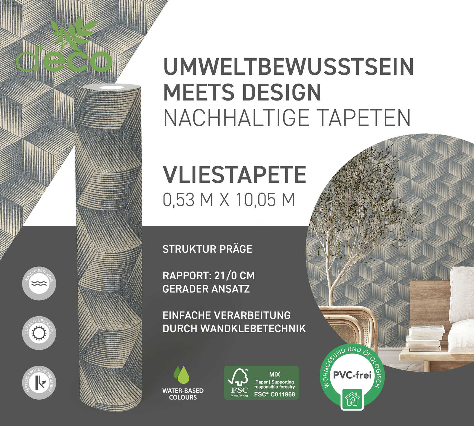 Tapete, Tape, Vliestapete, Dekoration, Muster