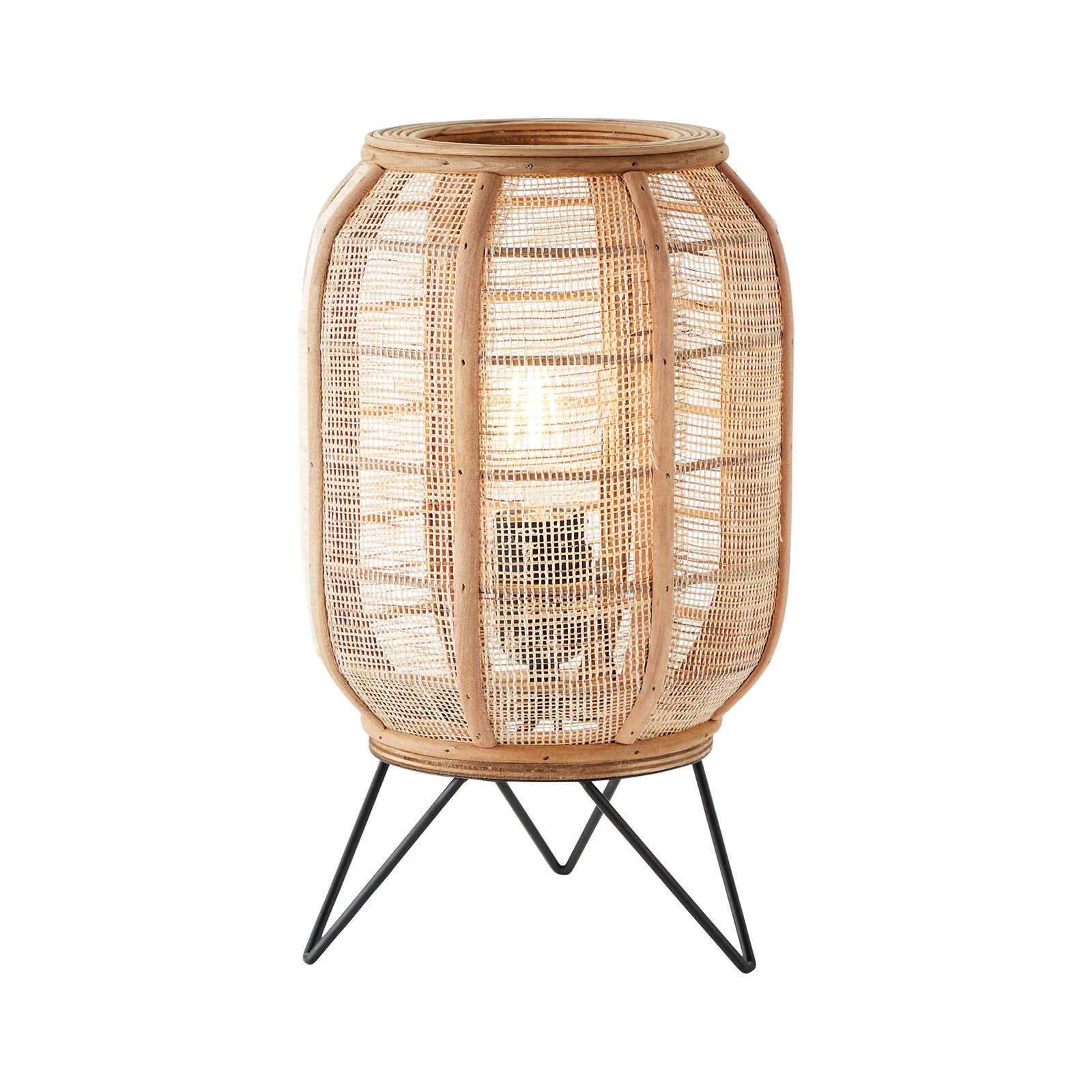             Textile table lamp - Paula 2 - Brown
        