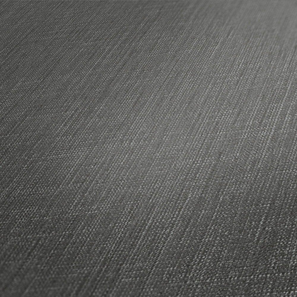             Tapete Grau meliert mit Textildesign im Bouclé Stil
        