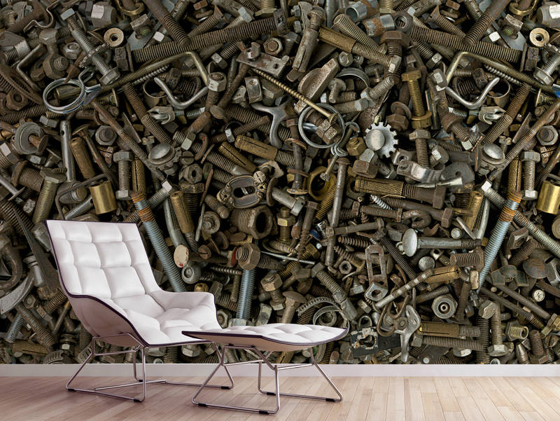             Fototapete Detailaufnahme von Schrauben
        