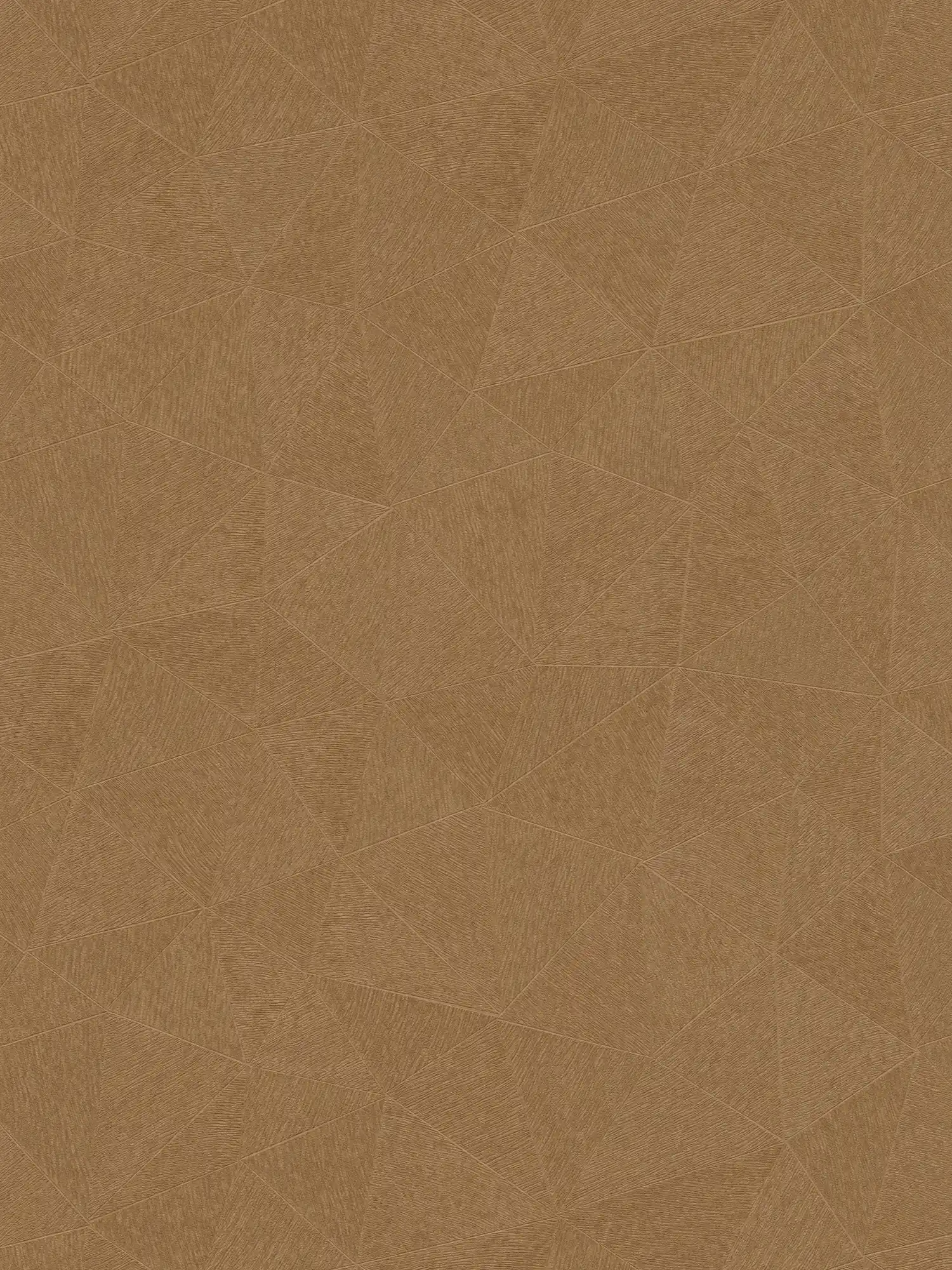         Non-woven wallpaper with discreet triangle pattern - brown
    