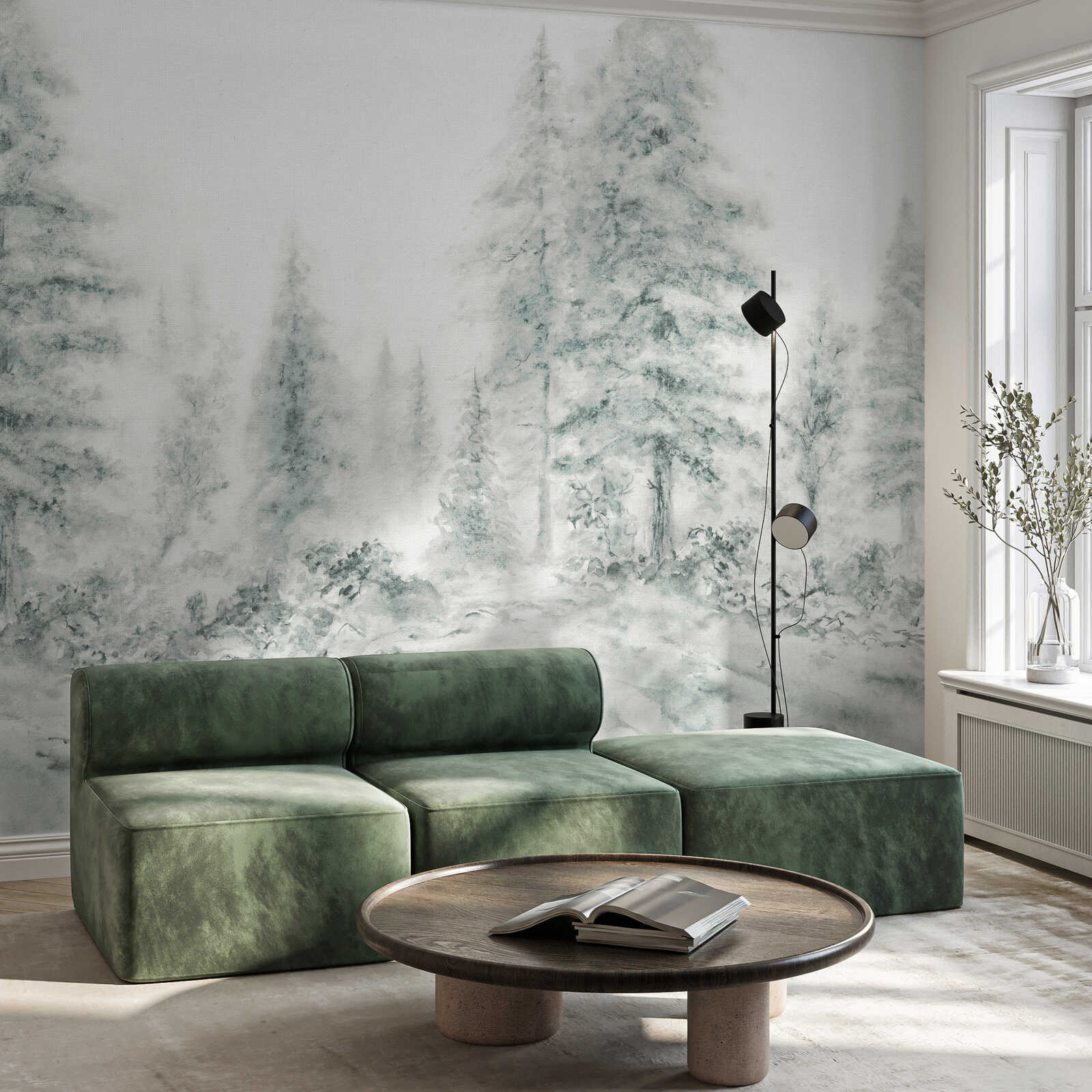 Sofa, Sectional, Grün, Velvet, Lounge