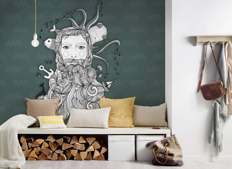 Wandbild, Wandtattoo, Ampelbild, Meeresmotiv, Beleuchtungskonzept