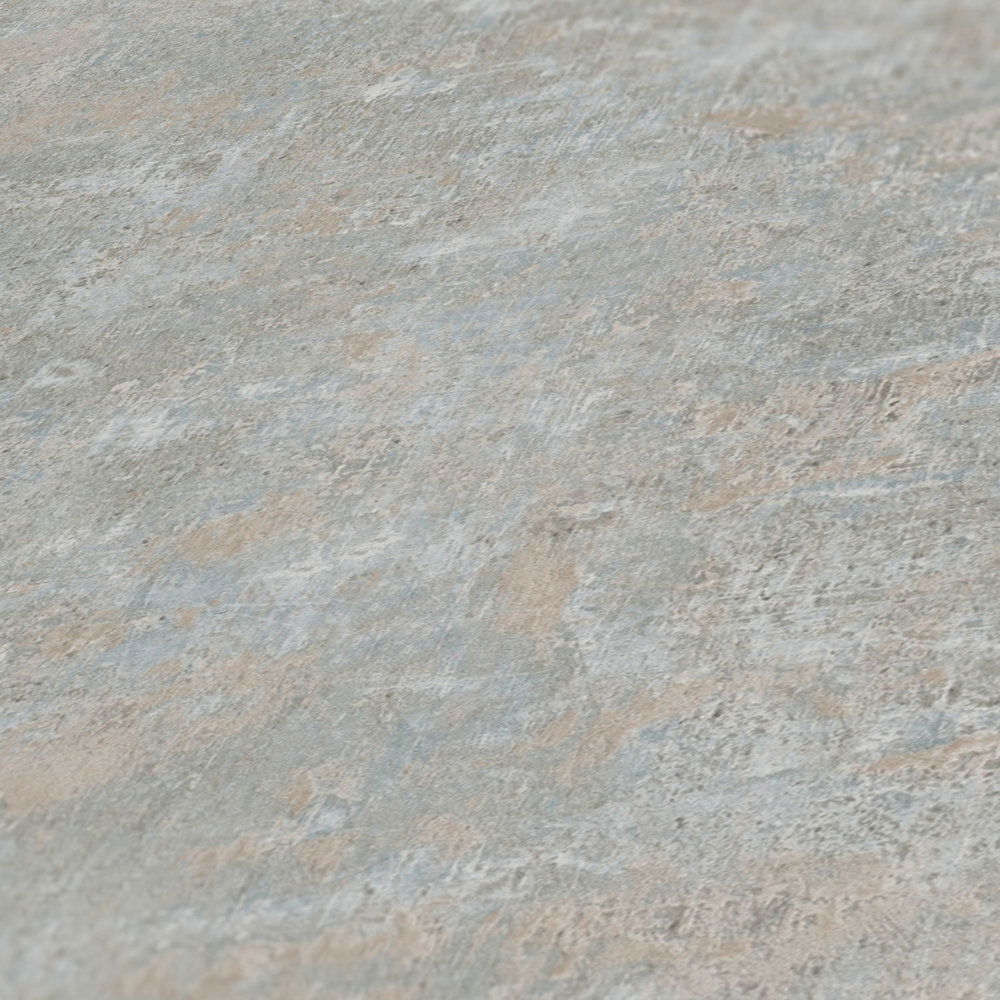             Tapete dezente Farbmusterung im Used-Look – Blau, Grau
        