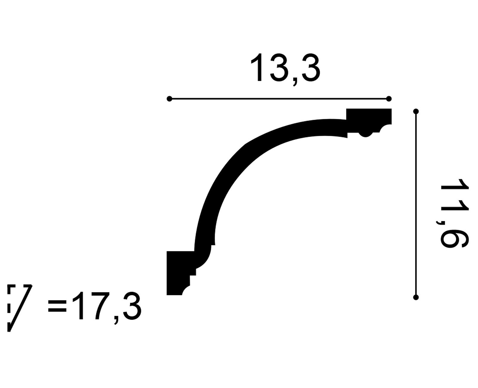 Dekorative Stuckleiste Kuala Lumpur – C216