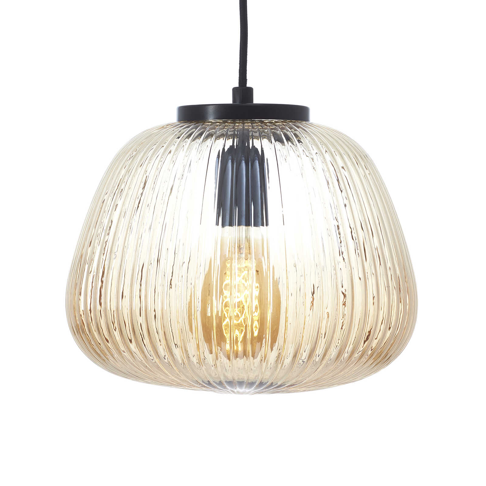             Glass pendant light - Junis 2 - Brown
        