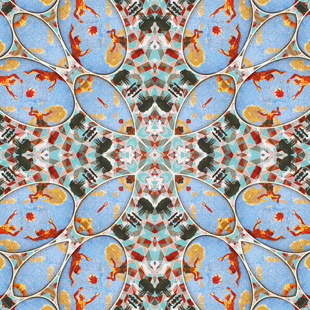 Mosaik, geteilter Muster, Kaleidoskop, bunt, abstrakte Gestaltung