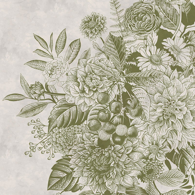         Fototapete Blumen Strauch – Grün, Weiß
    