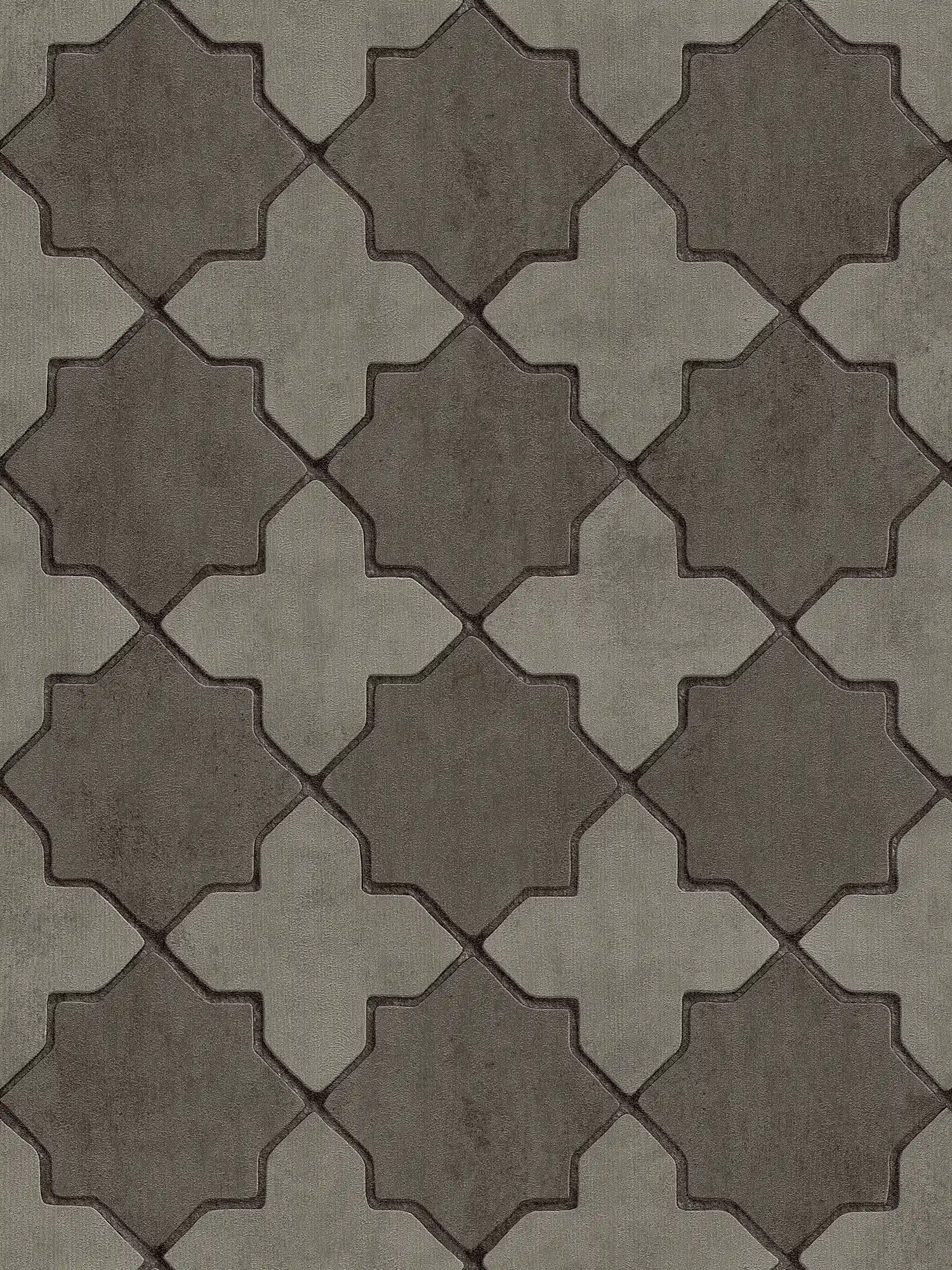         Tile wallpaper mosaic look - grey, black
    