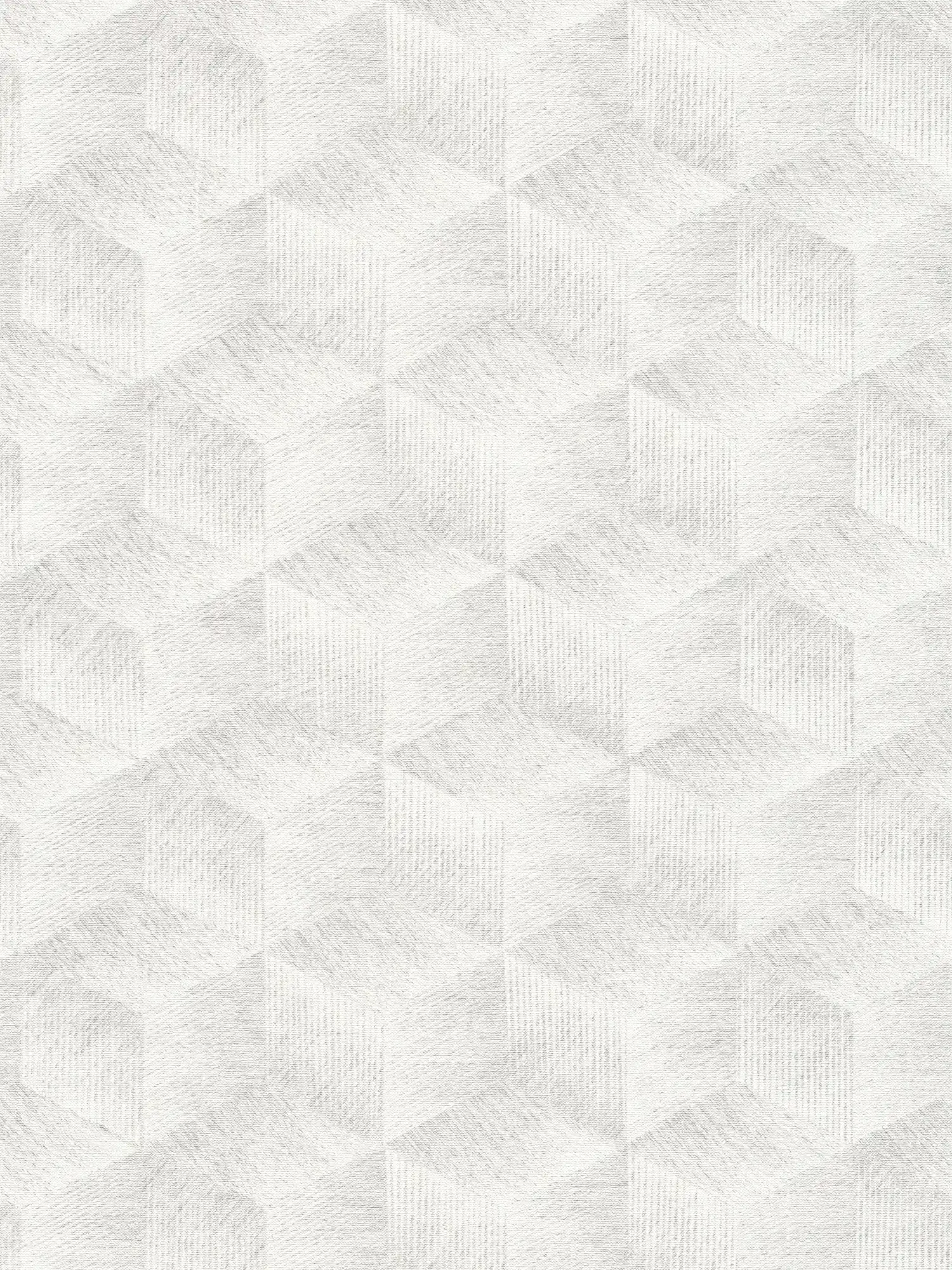         Papier peint optique 3D sans PVC à motif carré & effet brillant - gris, blanc
    