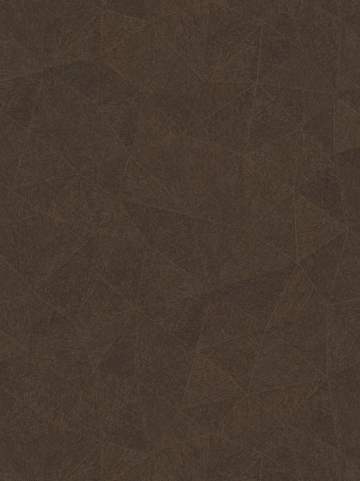         Tapete mit Dreiecksmuster in dunklen Farbtönen – Dunkelbraun
    