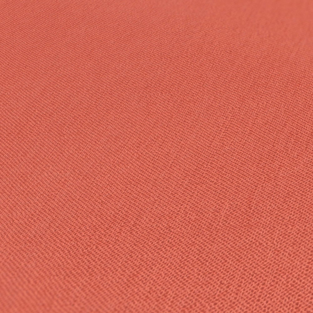             Tapete Orange mit Leinenstruktrur & Terrakotta Farbe
        