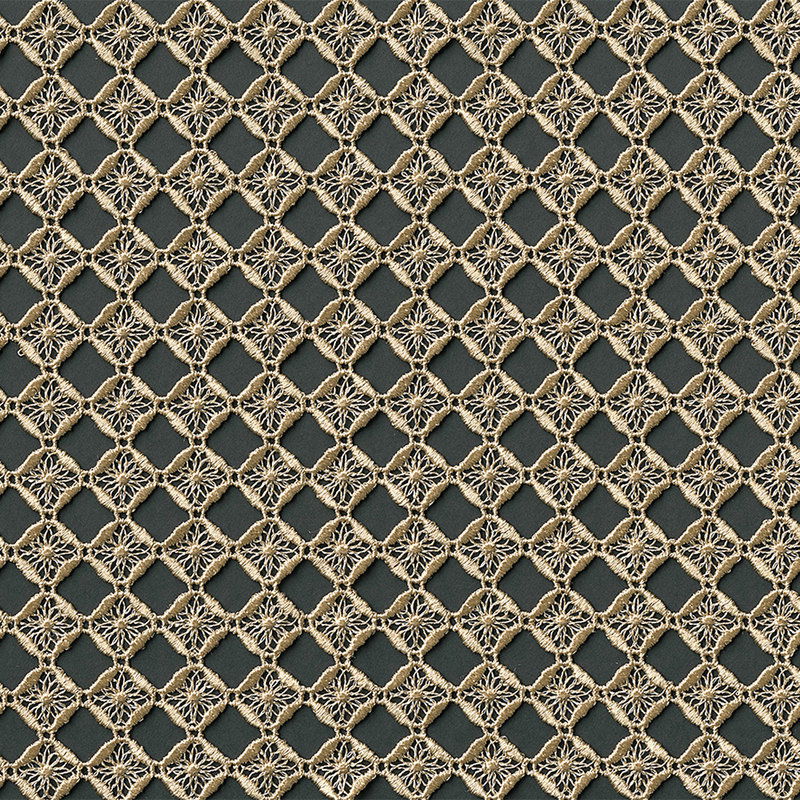         Dekorative Häkelmuster Vliestapete – Fototapete im Handmade Look – Braun, Schwarz
    