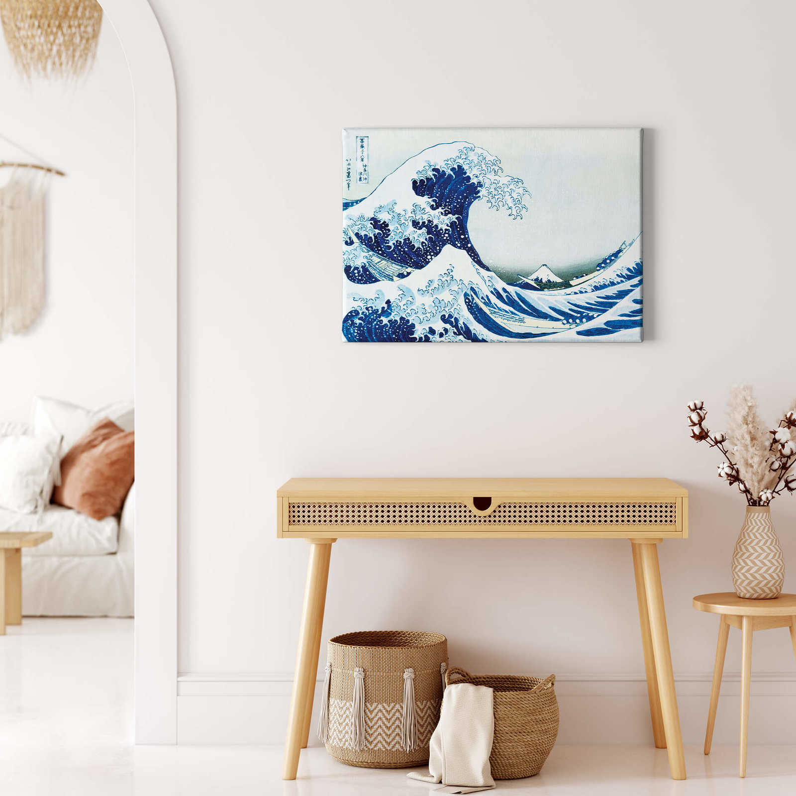             Leinwandbild 'Die große Welle bei Kanagawa' von Hokusai – 0,70 m x 0,50 m
        
