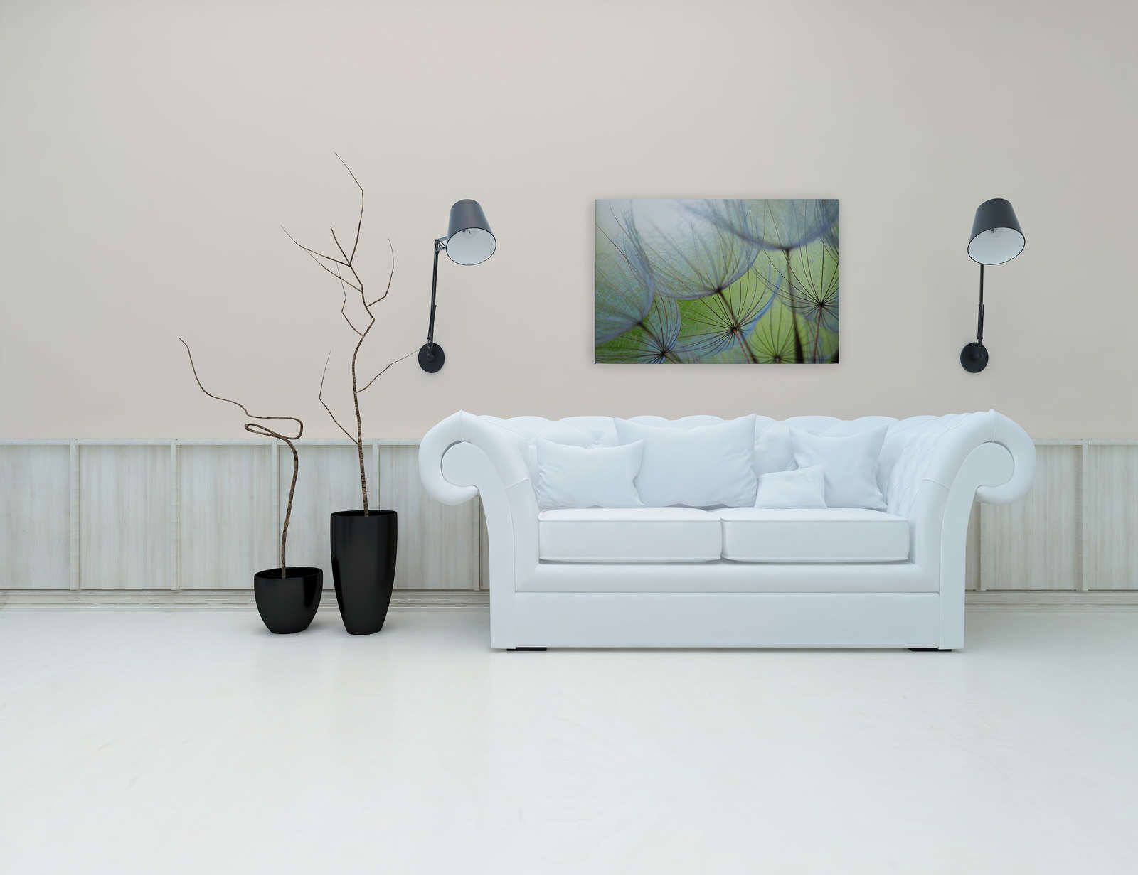             Leinwandbild Detailaufnahme mit Pusteblumen – 0,90 m x 0,60 m
        