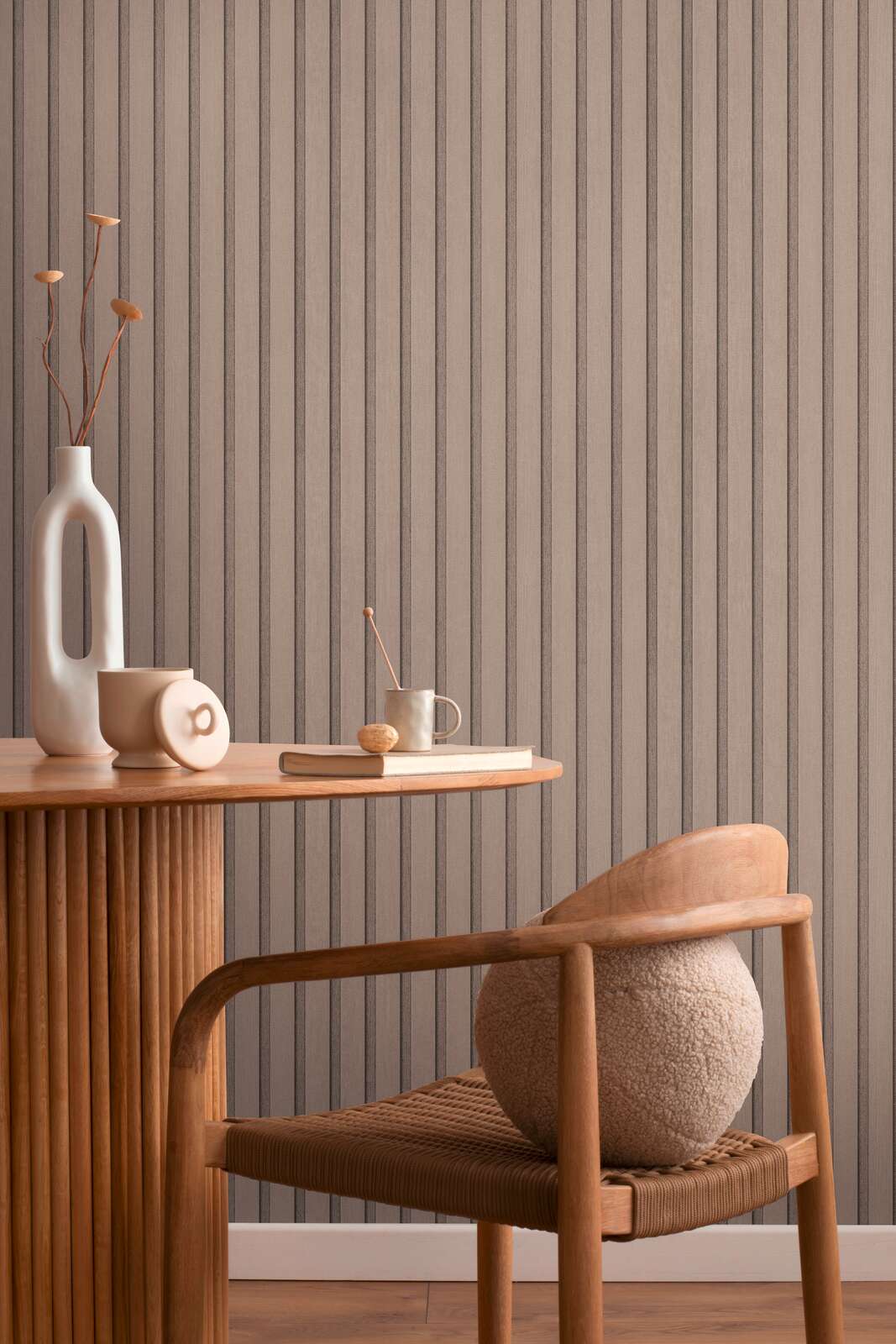 vase, keramik, tisch, stuhl, dekoration