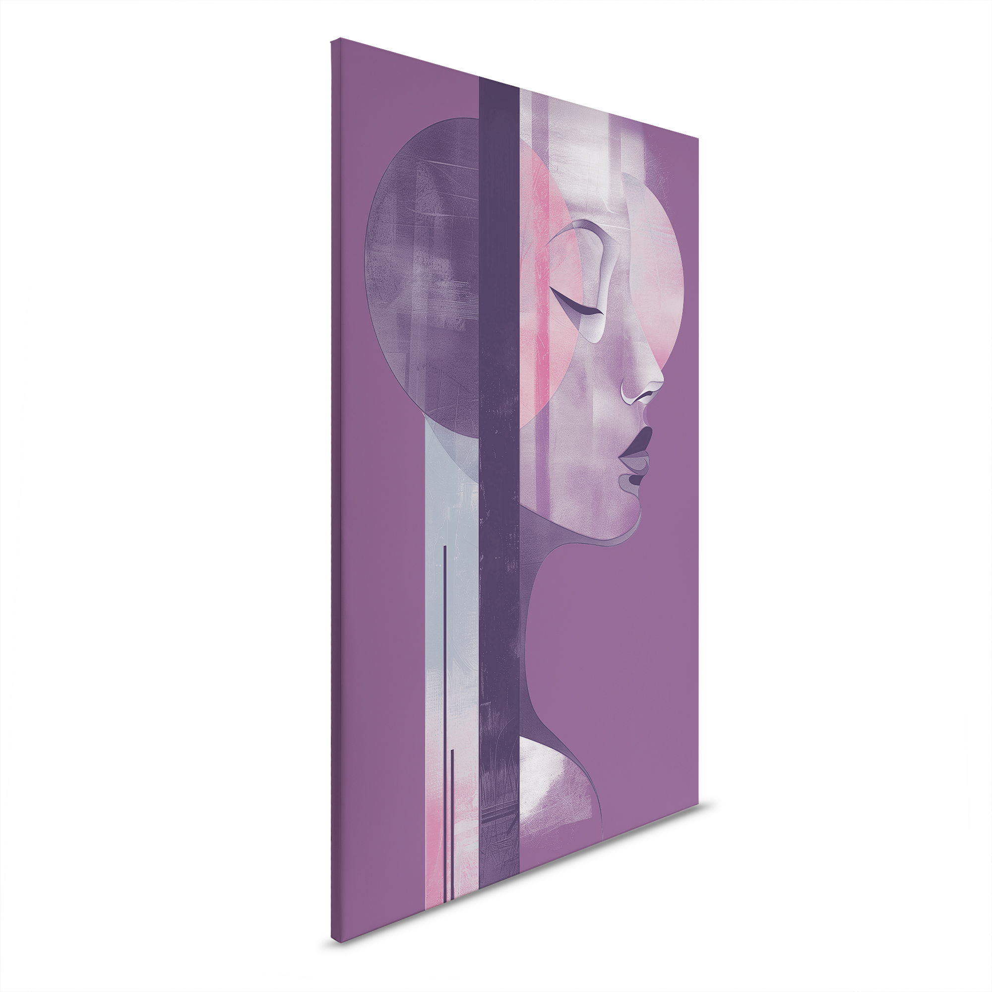         Elegant expression - Canvas picture in purple and pink - 30 x 45 cm - Purple, Blue
    