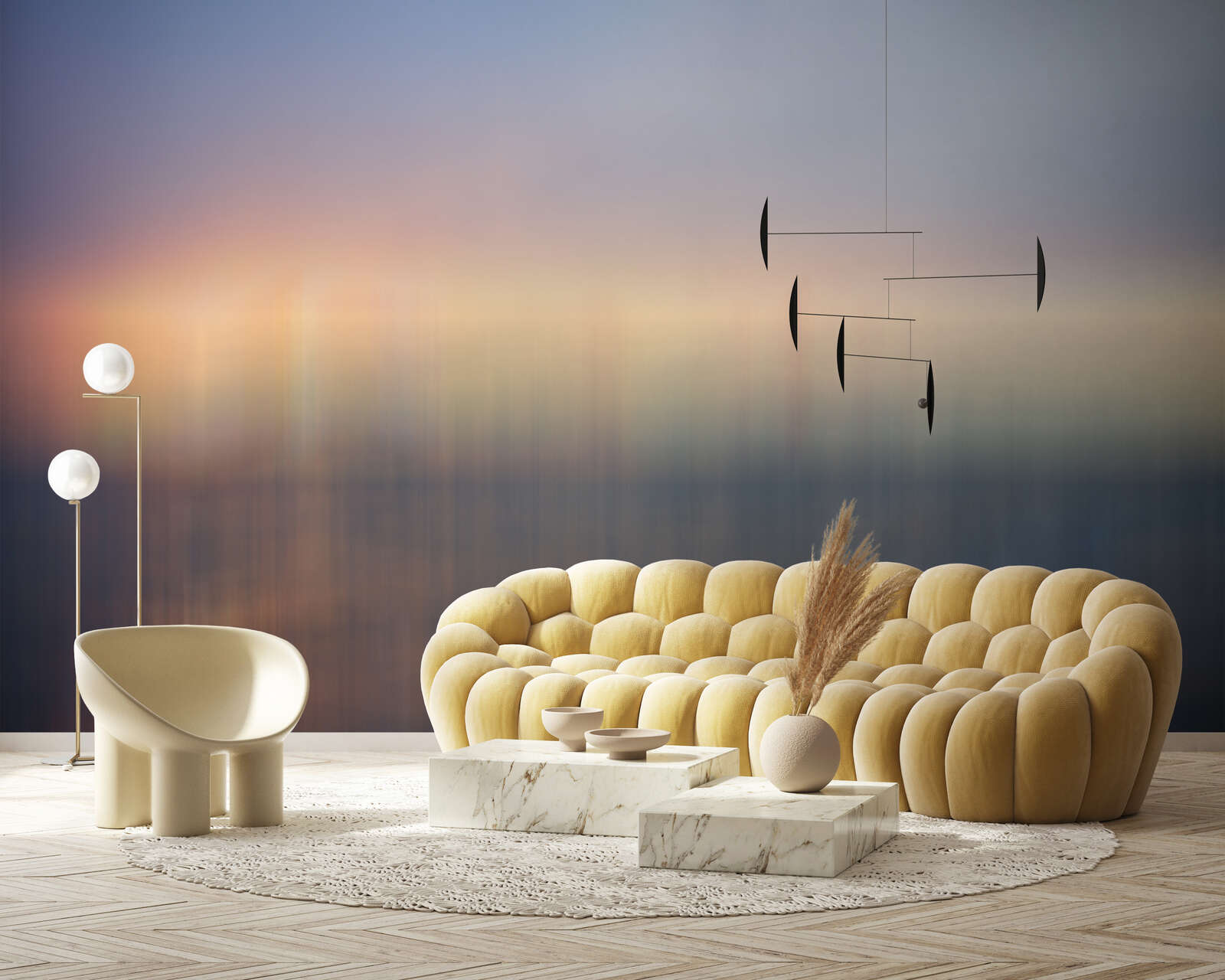 sofa, modular, beige, Velvet, Wohnzimmermöbel