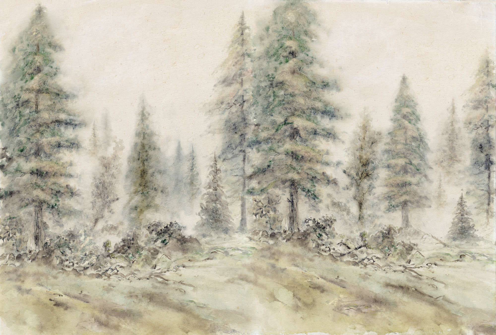 Kunst, Malerei, Pflanze, Baum